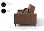 Imagem de Sofá cama casal Oslo 2,00 m Reclinável com carregador USB em Suede