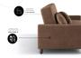 Imagem de Sofá cama casal Oslo 2,00 m Reclinável com carregador USB em Suede