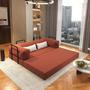 Imagem de Sofá Cama Casal Puff Modular 2 em 1 Terracota  Enviado na Caixa Design Moderno Industrial