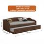 Imagem de Sofa Cama com Auxiliar Funny III Cacau Conquista