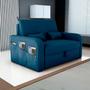 Imagem de Sofá Cama com Baú 2 Lugares 140cm Lady Day Azul Matrix