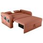 Imagem de Sofá Cama com Baú 2 Lugares 140cm Lady Day Ferrugem Matrix