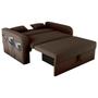 Imagem de Sofá Cama com Baú 2 Lugares 140cm Lady Day Marrom Matrix