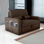 Imagem de Sofá Cama com Baú 2 Lugares 140cm Lady Day Marrom Matrix