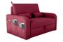 Imagem de Sofá Cama com Baú 2 Lugares 140cm Lady Day Vinho Matrix