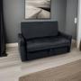 Imagem de Sofá Cama com Baú 2 Lugares Zaia Cinza Matrix