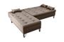 Imagem de Sofá cama Com Chaise 3 lugares 2,00 mts Nice Matrix  Marrom