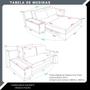 Imagem de Sofá  Cama Com Tampo Lateral Tecido Linho  Com Usb cor Deva 08