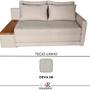 Imagem de Sofá  Cama Com Tampo Lateral Tecido Linho  Com Usb cor Deva 08
