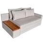 Imagem de Sofá  Cama Com Tampo Lateral Tecido Linho  Com Usb cor Deva 08