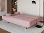 Imagem de Sofá-cama Dover Pé cônico 4 Lugares Suede Rosa Claro 180cm