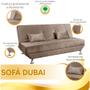 Imagem de Sofá Cama Dubai 3 Lugares Reclinável Veludo Turkay Shop das Cabeceiras