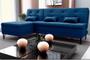 Imagem de Sofá Cama e Chaise 3 lugares 200cm Nice Azul Matrix