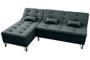 Imagem de Sofá Cama e Chaise 3 lugares 200cm Nice Preto Matrix