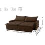 Imagem de Sofa Cama e Reclinavel Imperatriz 2,20m 04 Lugares Txr