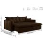 Imagem de Sofa Cama e Reclinavel Lisboa 2,00m 03 Lugares Mola Ensacada Txr