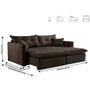 Imagem de Sofa Cama e Reclinavel Lisboa 2,00m 03 Lugares Mola Ensacada Txr