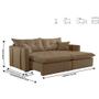 Imagem de Sofa Cama e Reclinavel Lisboa 2,20m 04 Lugares Mola Ensacada Txr