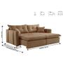 Imagem de Sofa Cama e Reclinavel Lisboa 2,60m 05 Lugares Mola Ensacada Txr