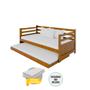 Imagem de Sofá Cama em Madeira + 2 Colchões Enjoy Rustico - Imbuia