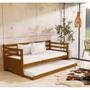 Imagem de Sofá Cama em Madeira + 2 Colchões Enjoy Rustico - Imbuia