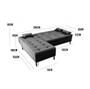 Imagem de Sofá Cama Nice com Chaise Cinza Matrix