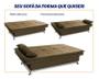 Imagem de Sofá Cama Pérsia 3 Lugares Suede Velut Bege - King House