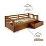 Imagem de Sofá Cama Plus com Dois Gavetões em Madeira Maciça Mv Outlet