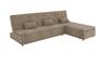 Imagem de Sofá Cama Reclinavel com Chaise Penélope Suede Bege B251  Matrix