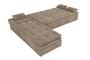 Imagem de Sofá Cama Reclinavel com Chaise Penélope Suede Bege B251  Matrix