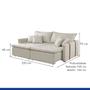 Imagem de Sofa Cama Retratil e Reclinavel 220cm Detroid Yescasa