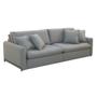 Imagem de Sofá Cama Retrátil Para Sala de Estar 3 Lugares 230cm Lee T03 Linho Cinza Urano - Lyam Decor