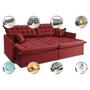 Imagem de Sofá Cama Retrátil Reclinável 2,55m Cama inBox Versátil com Pillow Top e Molas Velusoft Vermelho