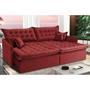 Imagem de Sofá Cama Retrátil Reclinável 2,55m Cama inBox Versátil com Pillow Top e Molas Velusoft Vermelho