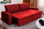 Imagem de Sofá Cama Retrátil Reclinável 3,00m Bangkok Suede Velut Vermelho molas no Assento - King House