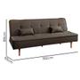 Imagem de Sofá Cama Silver 3 Lugares Reclinável Suede 192 cm Speciale Home