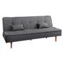 Imagem de Sofá Cama Silver 3 Lugares Reclinável Suede Cinza Chumbo 1,92 Speciale Home