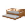 Imagem de Sofá Cama Solteiro com Braços +2kits Atraente - Imbuia