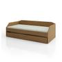 Imagem de Sofá Cama Solteiro Duo com Cama Auxiliar em Mdf Reforçado 15mm Amendoa com 2 Colchões