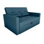 Imagem de Sofá Cama You 146cm Reclinável Manual Suede Azul - Sallar Home