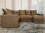 Imagem de Sofá Canto com chaise Bege 6 Lugares