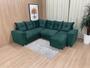 Imagem de Sofá Canto com chaise Verde 6 Lugares