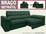 Imagem de Sofá Capriccio 2,70m Assento com Braço Retrátil e Reclinável Velosuede Verde - NETSOFAS
