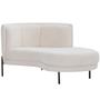 Imagem de Sofá Chaise Direito Base Preto Penélope Bouclê Off White - CasaePoltrona