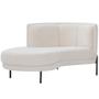 Imagem de Sofá Chaise Esquerdo Base Preto Penélope Bouclê Off White - CasaePoltrona