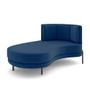 Imagem de Sofá Chaise Lado Esquerdo Downey Sala de Estar Veludo Azul G15 - Gran Belo