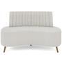 Imagem de Sofá Chaise Living 2 Lugares 135cm Para Sala Cayman K01 Bouclê Creme - Lyam Decor