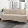 Imagem de Sofá Chaise Living 2 Lugares 135cm para Sala Istambul K01 Linho Bege - Lyam Decor