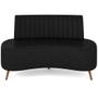 Imagem de Sofá Chaise Living 2 Lugares 160cm Para Sala  Cayman K01 Sintético Preto - Lyam Decor