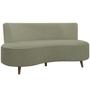 Imagem de Sofá Chaise Living 2 Lugares 160cm para Sala Istambul K01 Bouclê Verde - Lyam Decor